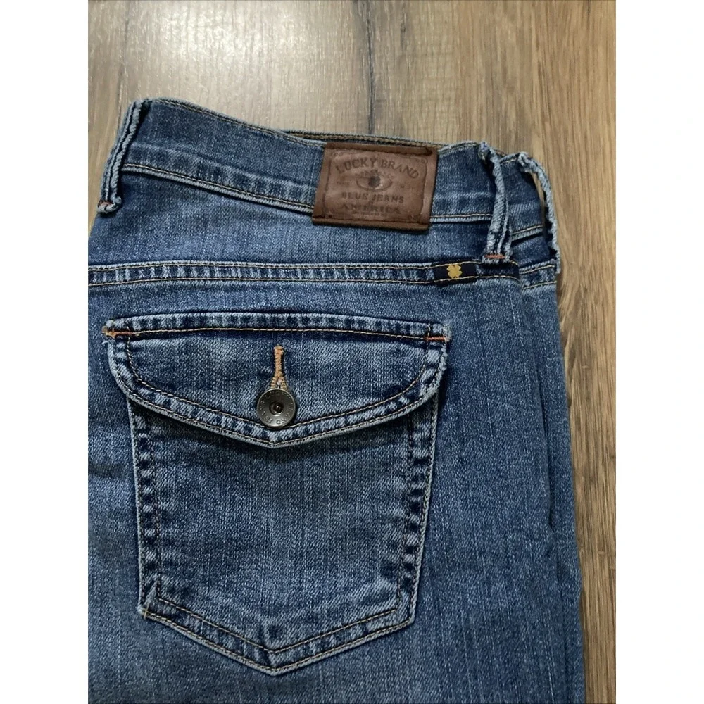 Lucky Brand Sweet'N Crop Denim Jeans Womens Size 8X29 Medium Wash Stretch - Picture 2 of 9